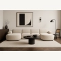 Olio Nobile Nowoczesna sofa w kształcie litery U Tkanina Raven 24